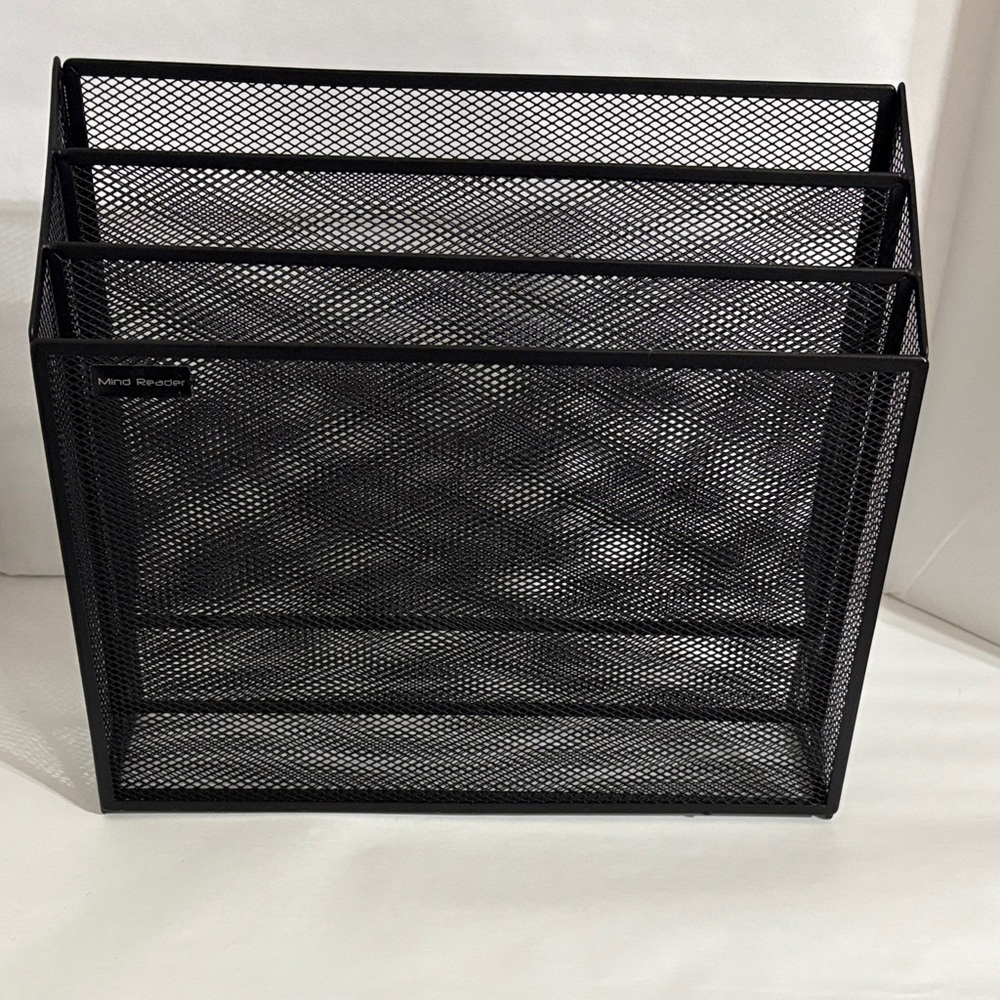 Mind Reader Vertical File Storage Metal Mesh Organizer academic office